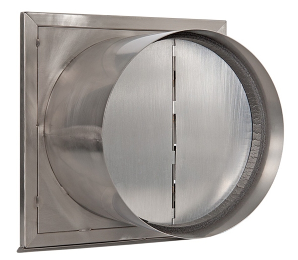 Lüftungsgitter Edelstahl mit Stutzen für Rohre DN 200 mit 2 Dichtungen